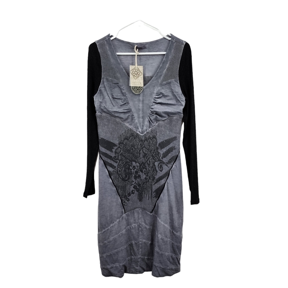 Angels Never Die Women's Long Sleeves Fitted Mini Dress - Large